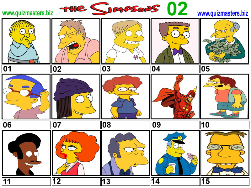 The Simpsons Characters From This Very Popular Tv Show