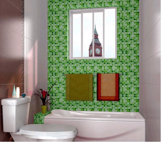 Waterproof Wallpaper For Bathroom Decorativepvc Mosaic Wall