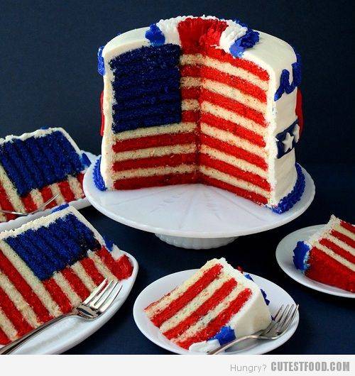 Fourth Of July Cake Cute Food Picture