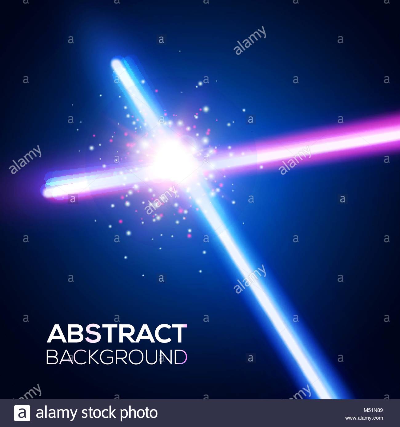 Abstract Background With Two Crossed Light Neon Swords Fight