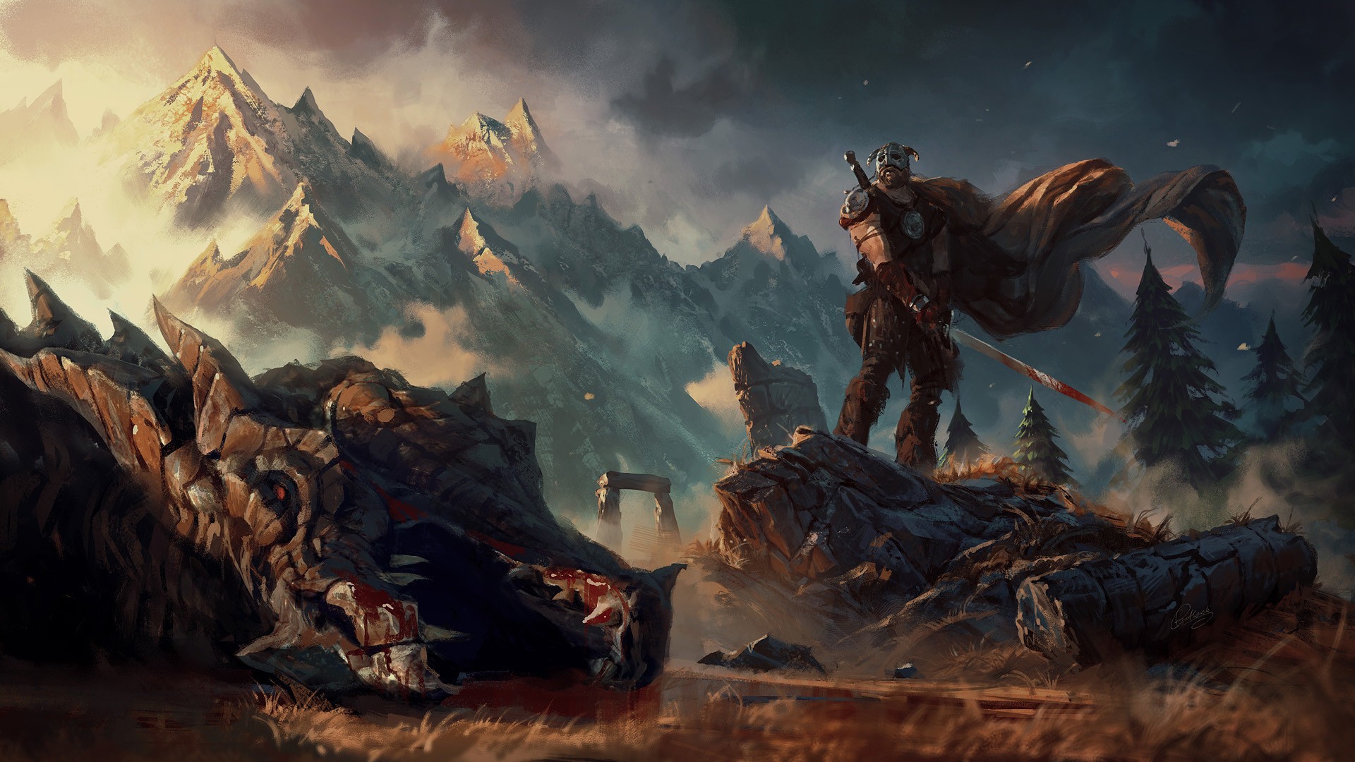 Fantasy Art Artwork Video Games The Elder Scrolls V Wallpaper