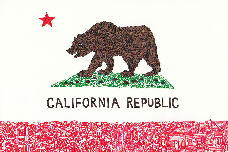The California Republic Drawing By Daisuke