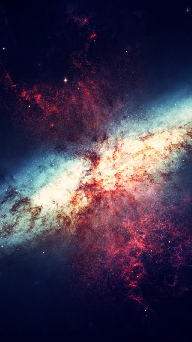 Nebula Pink Blue Explosion iPhone Wallpaper