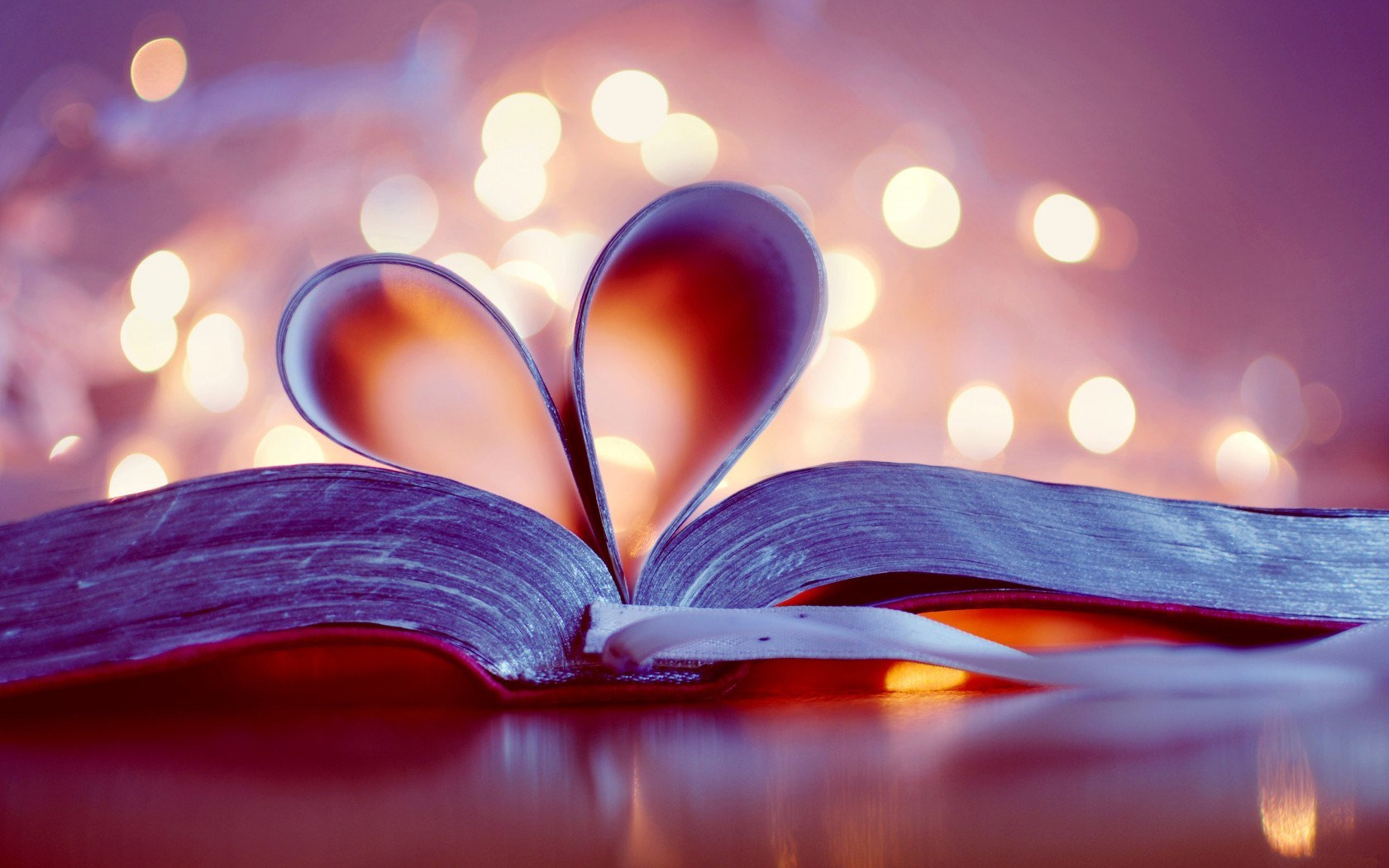 Beautiful Love Heart On The Book Wallpaper HD With