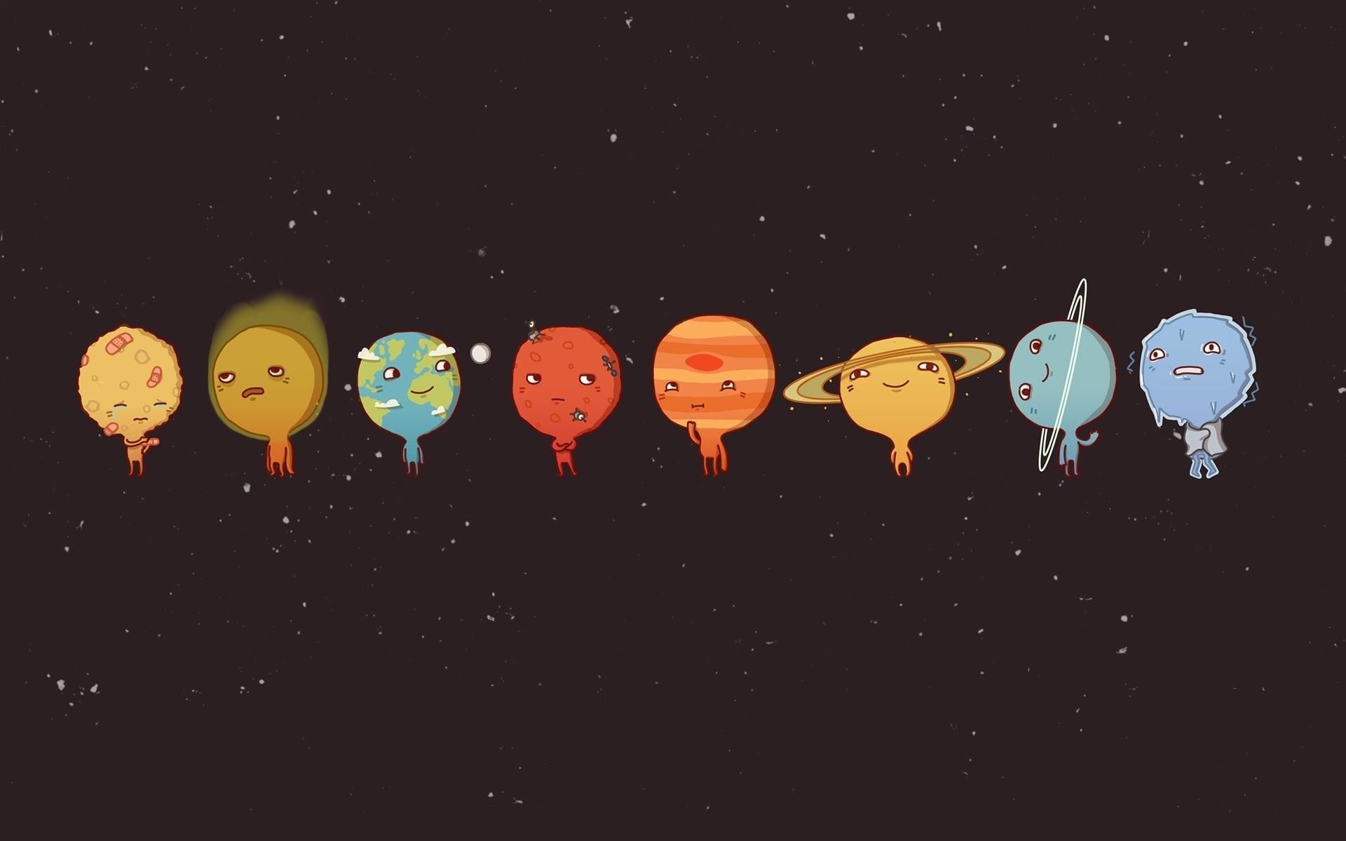 Solar System Plas Art Wallpaper Cute In