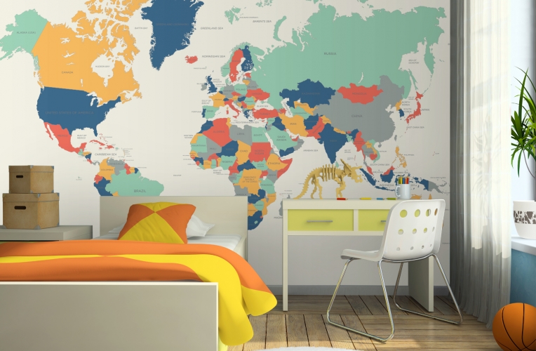 Globetrotter Kids Map Mural Muralswallpaper Co Uk