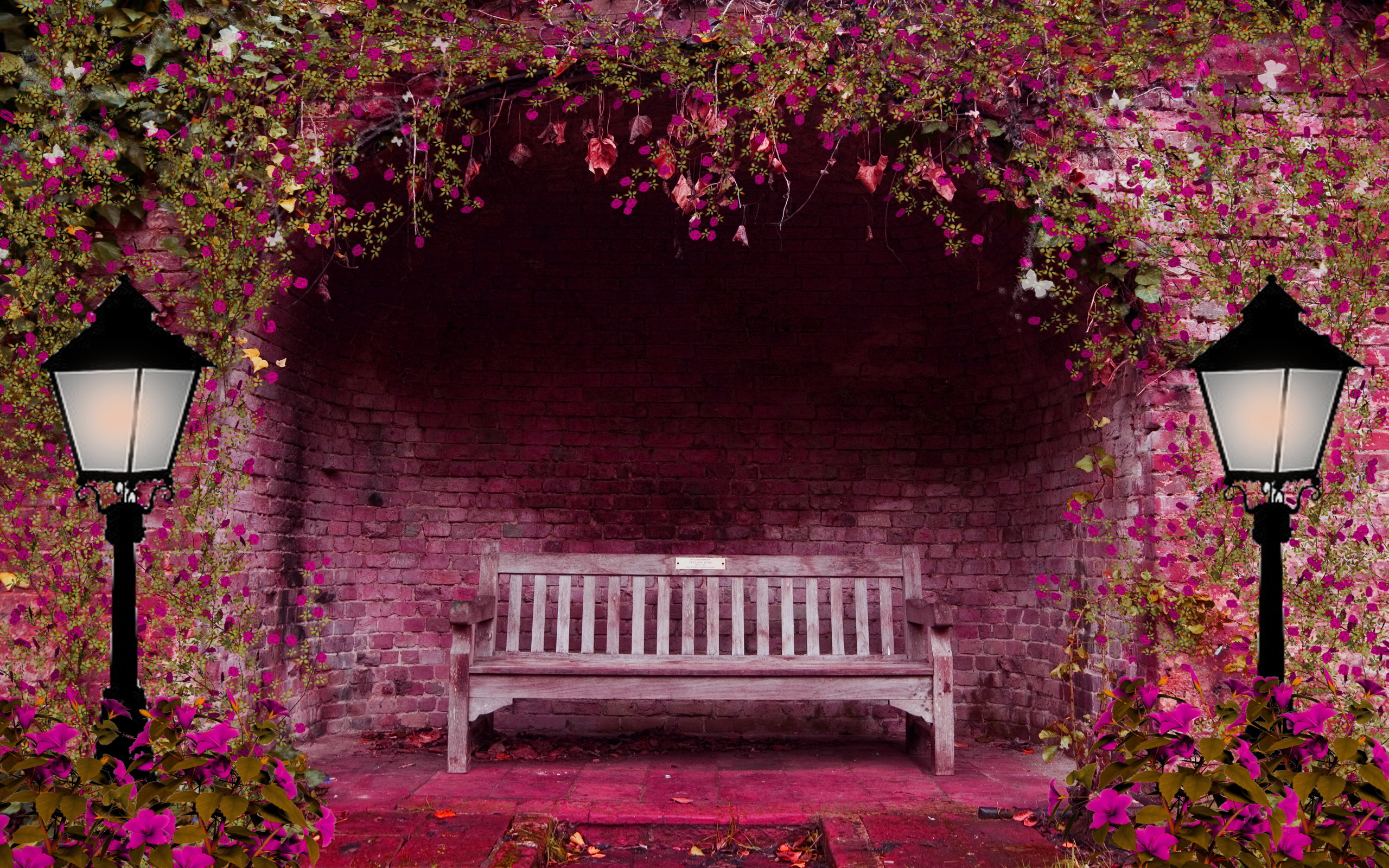 Spring Garden Bench Image