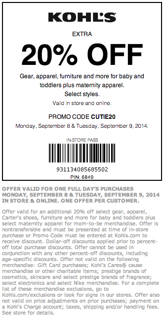 Related To Kohls Coupons Off Promo Codes Printable
