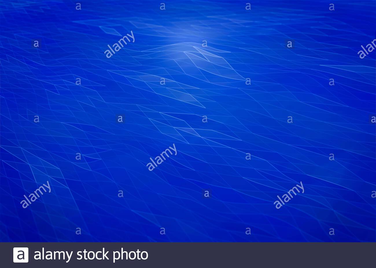 Wavy Blue Triangular Shape 3d Background With Tilt Shift Effect