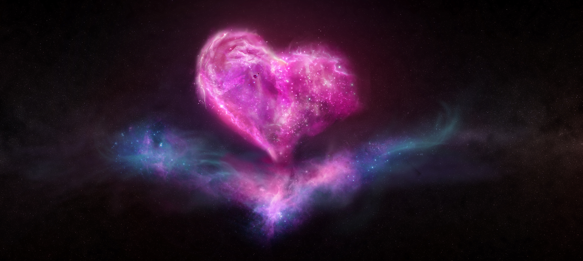 Galaxy Heart Space Love Desktop Wanted Wallpaper