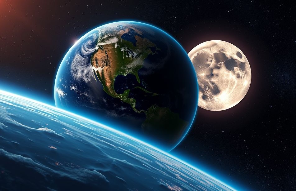 Earth And Moon Live Wallpaper