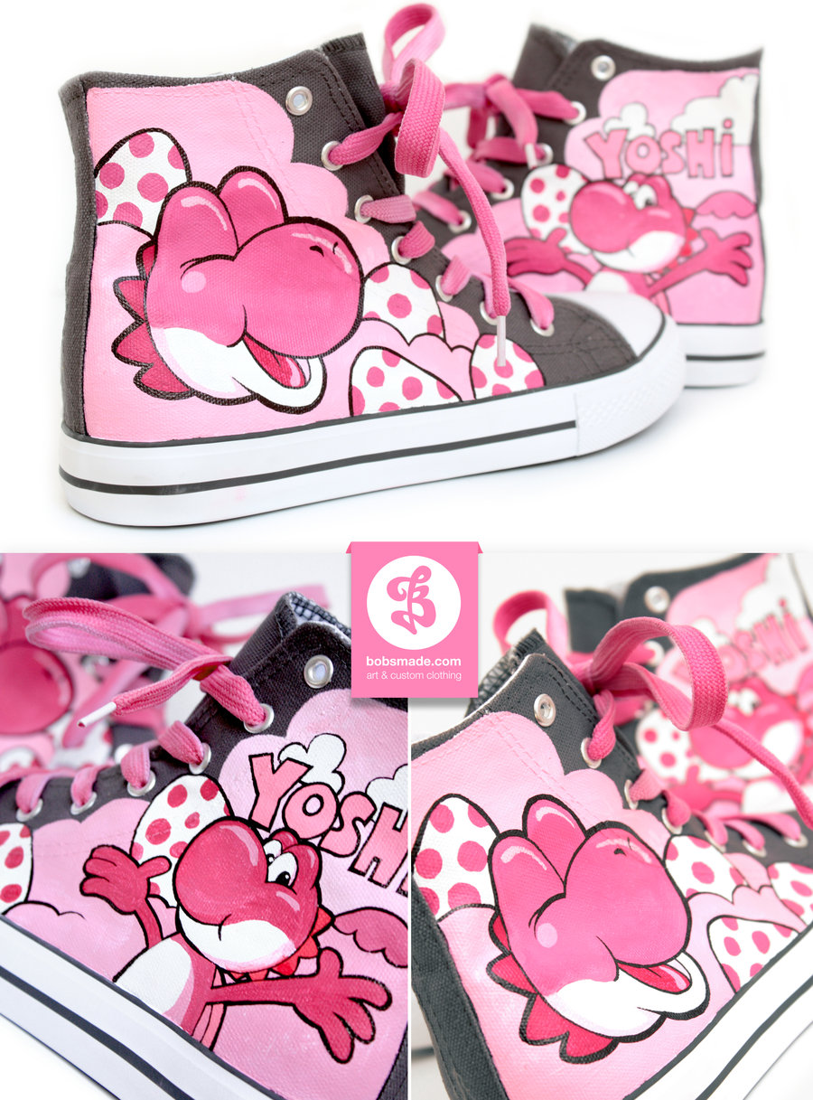 Pink Yoshi Shoes By Bobsmade