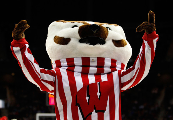 Bucky Badger Mascot Of The Wisconsin Badgers Performs