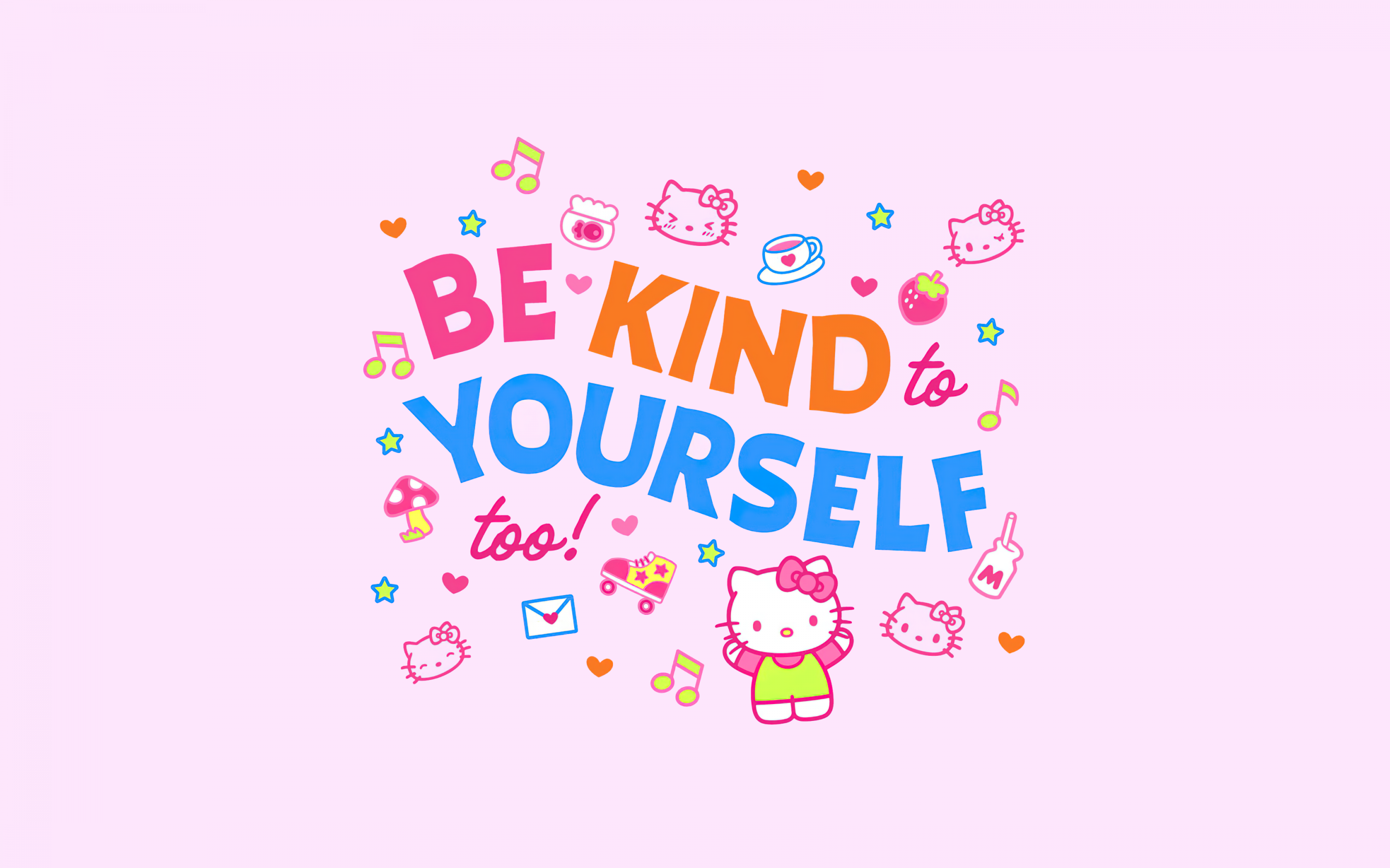 Be Kind Yourself Wallpaper 4k Pink