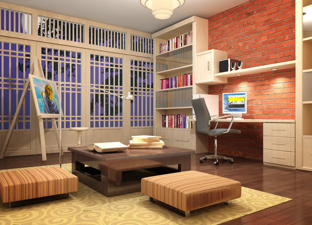 Brick Wall Wallpaper For Study Room 3d House