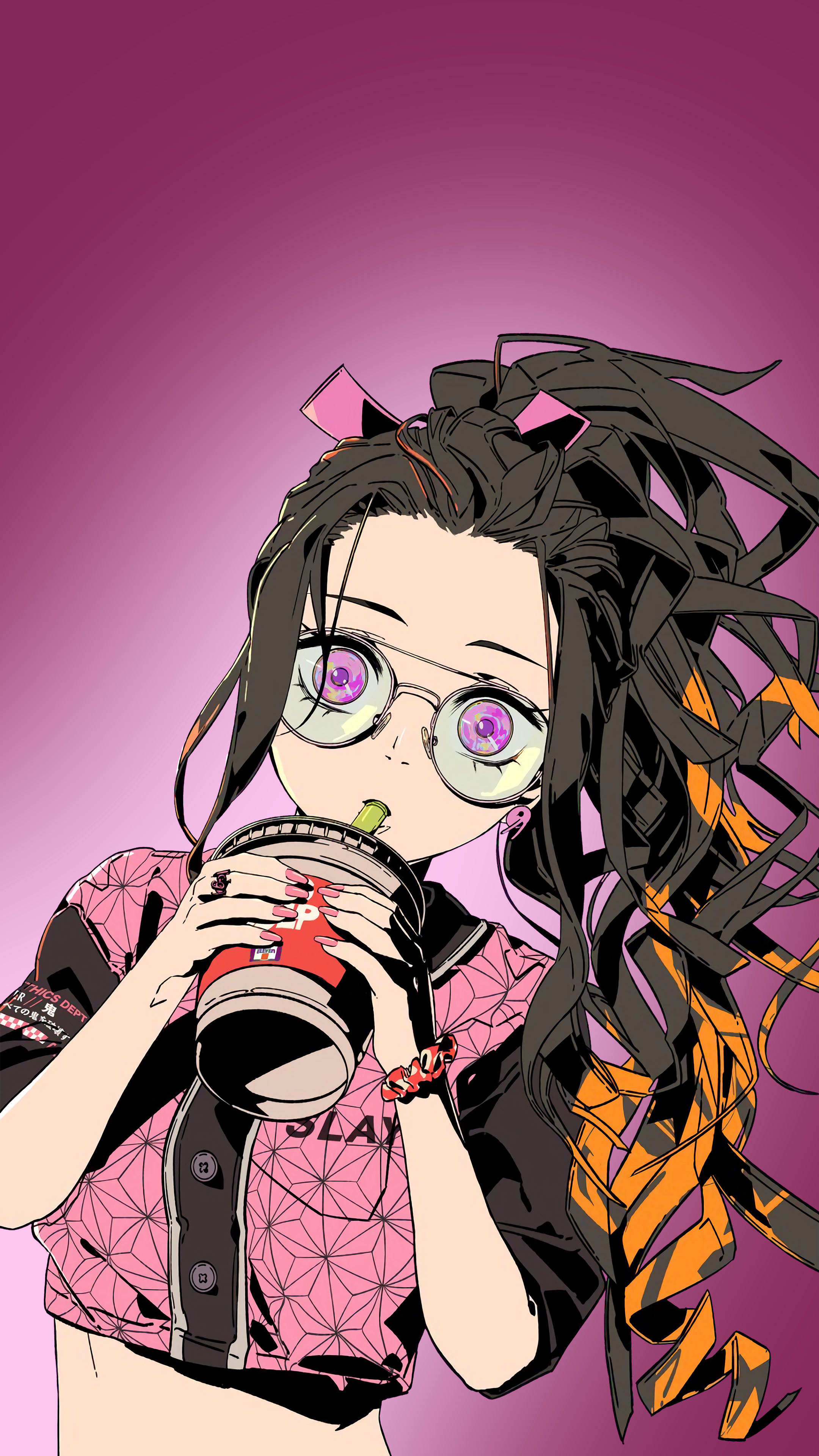 My Photoshopped Versions Of Nezuko Wallpaper Different Backrounds