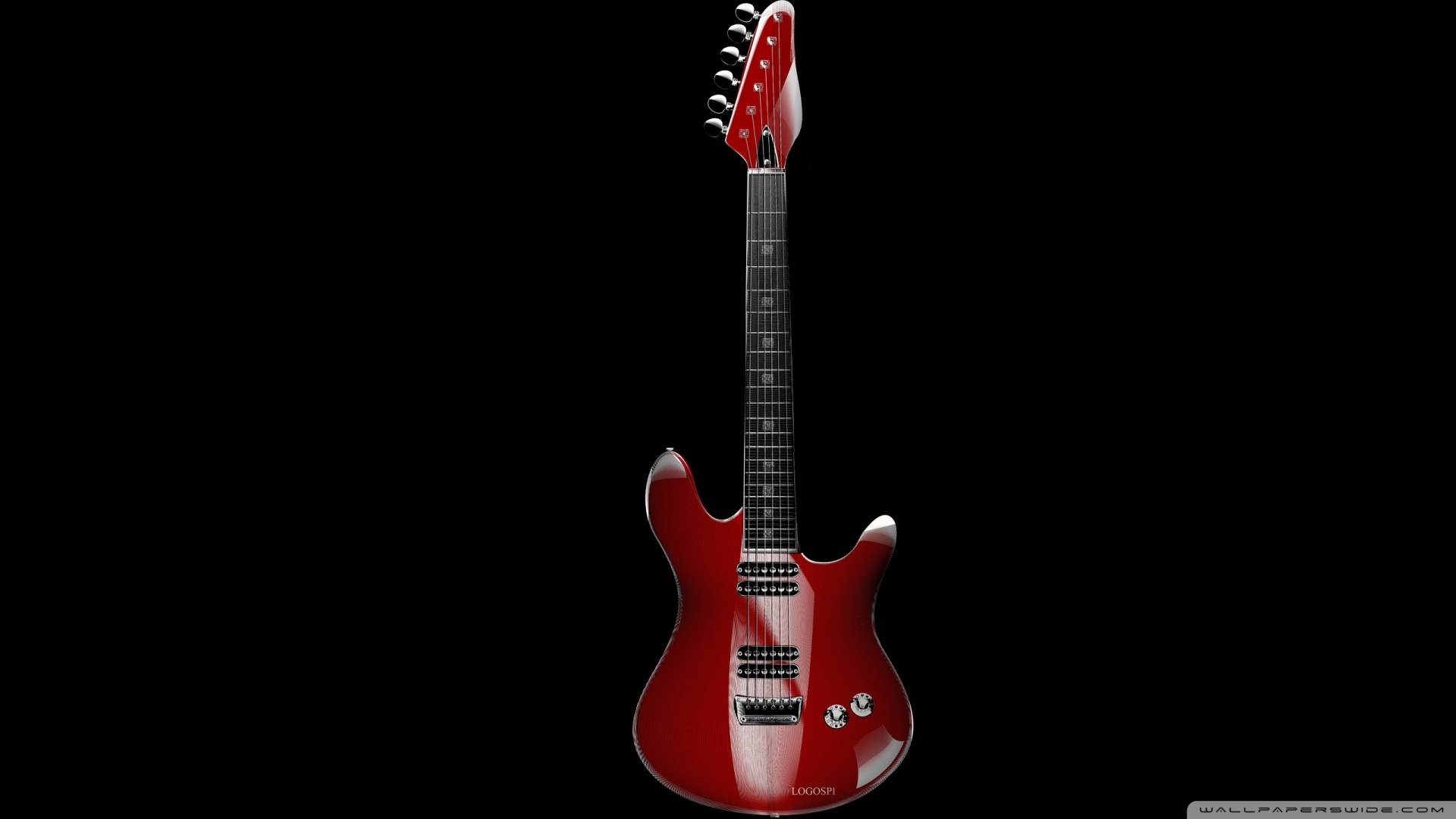 Red Guitar Wallpaper