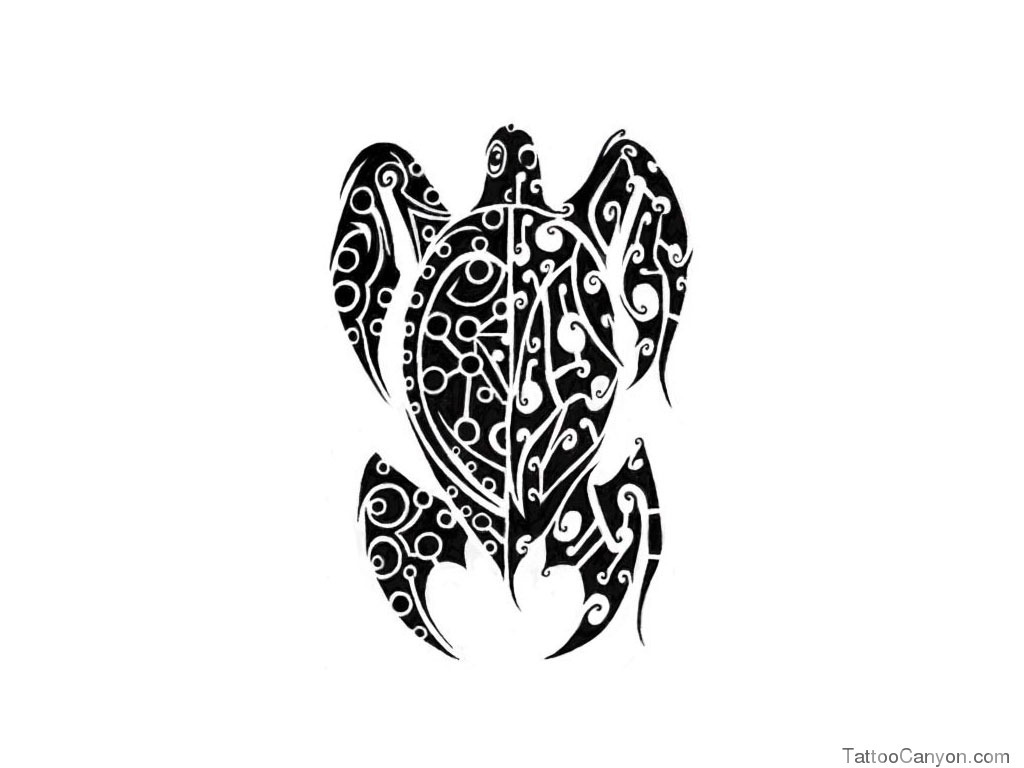 Designs Black Tribal Turtle Tattoo Wallpaper Design