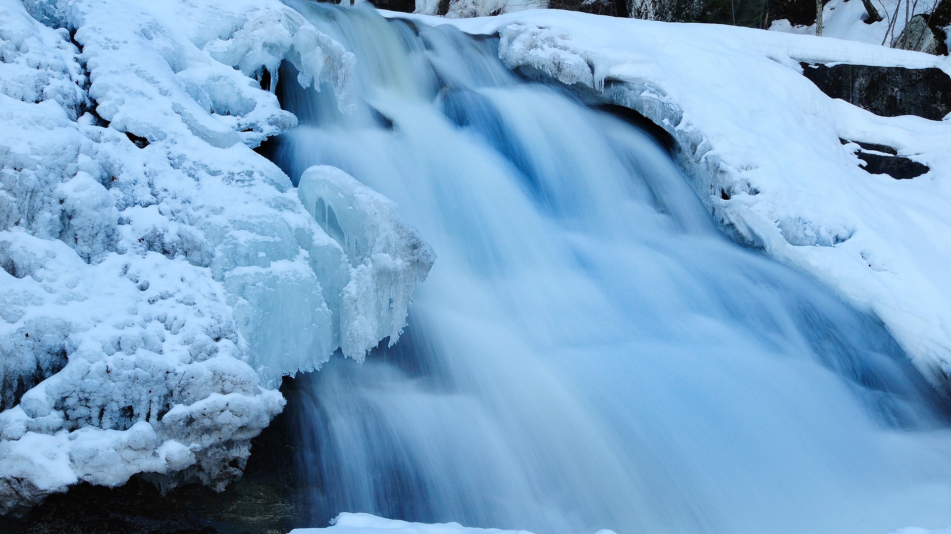 Ice Waterfall Nature HD Wallpaper