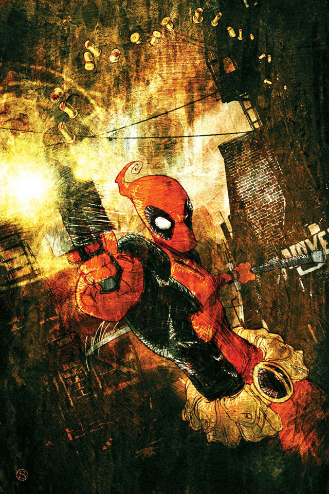Tagged With Deadpool iPhone Wallpaper