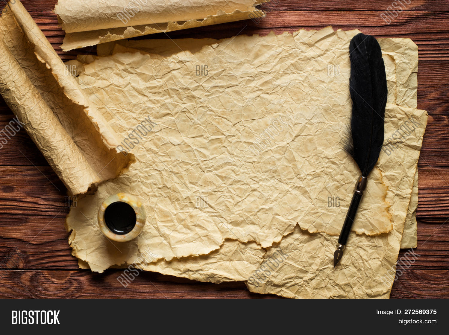 Quill Pen Inkwell On Image Photo Trial Bigstock