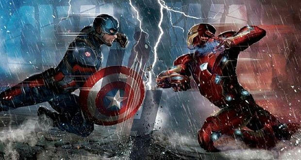 Captain America 3 Civil War Cap vs Iron Man artwork Captain Americas