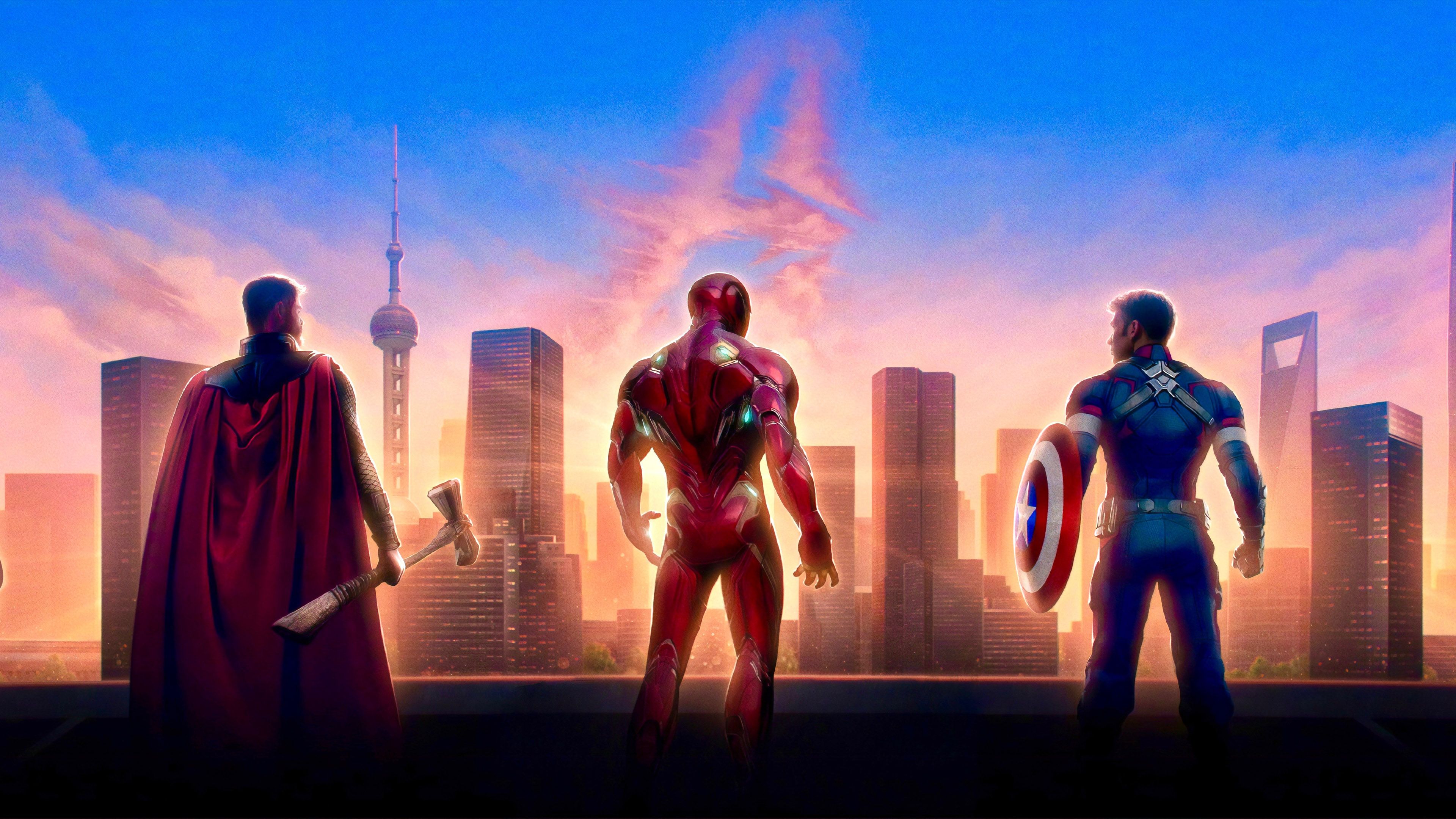 Avengers Endgame Captain America Iron Man And Thor 4k