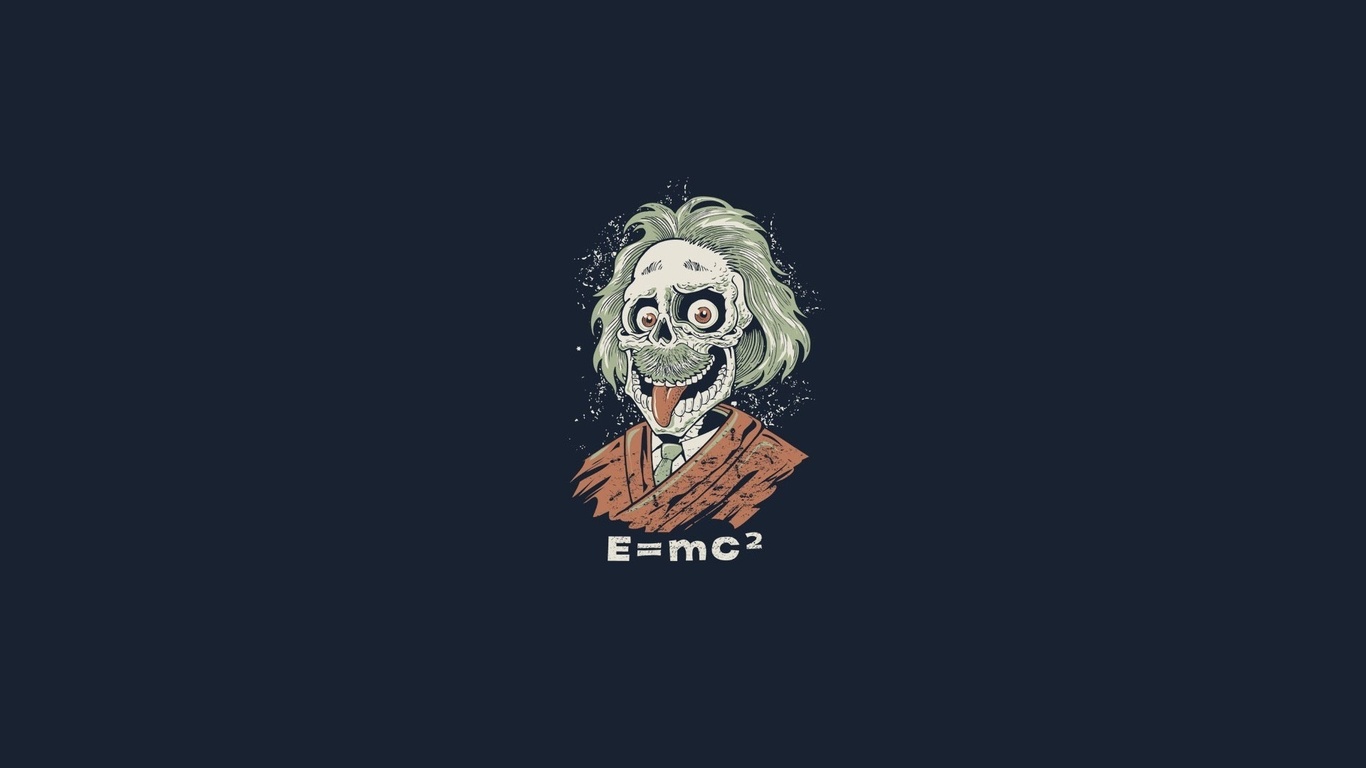 Wallpaper Einstein Zombies E Mc2 Macro Wide On The Desktop