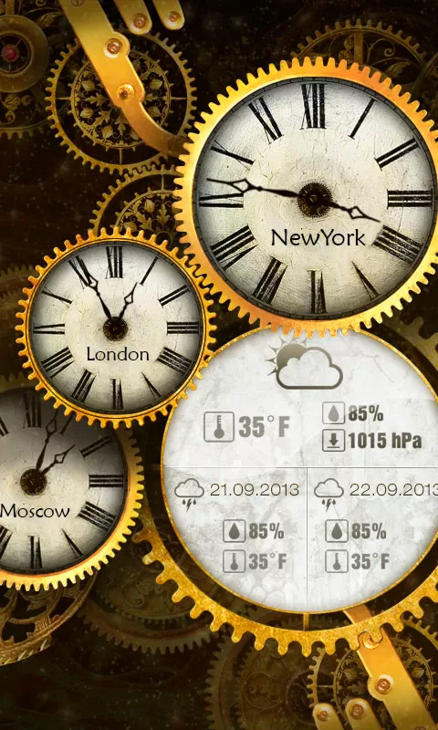 Ice World Time Clock Android Live Wallpaper