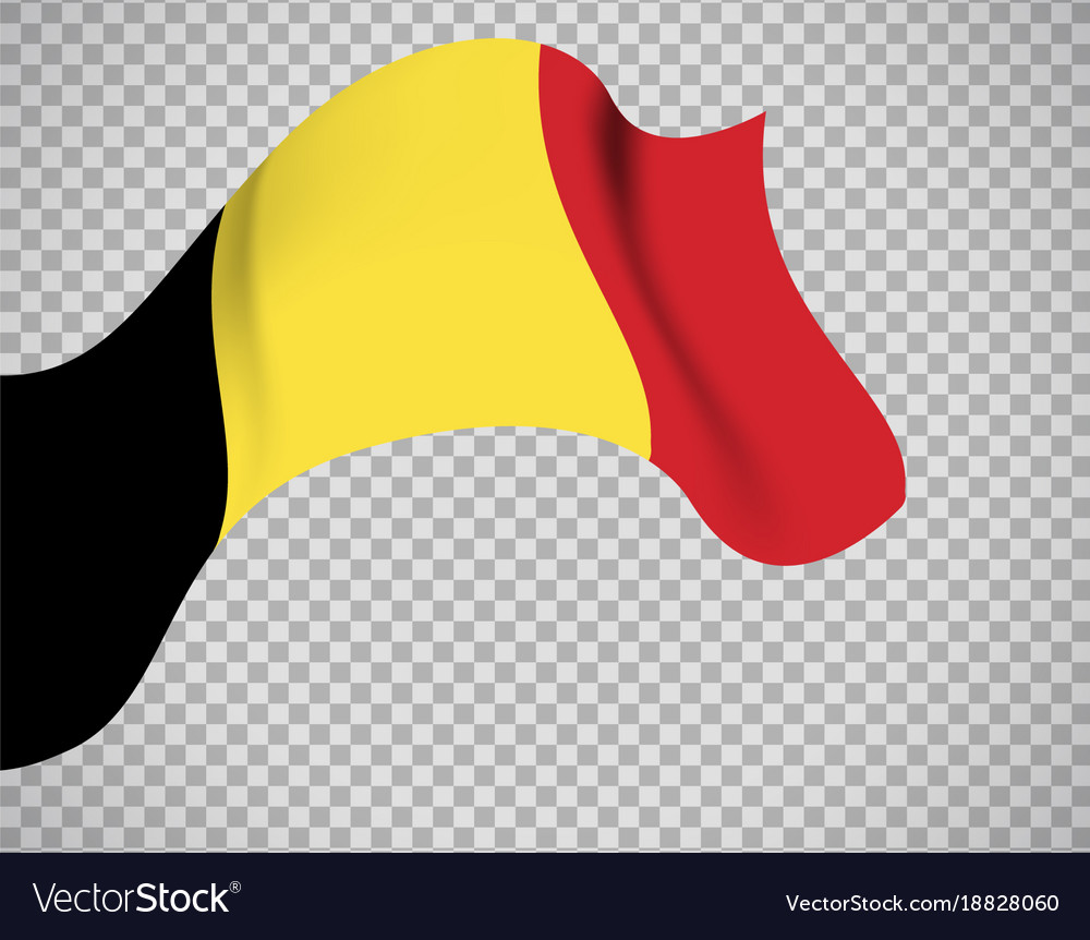 Belgium Flag On Transparent Background Royalty Vector
