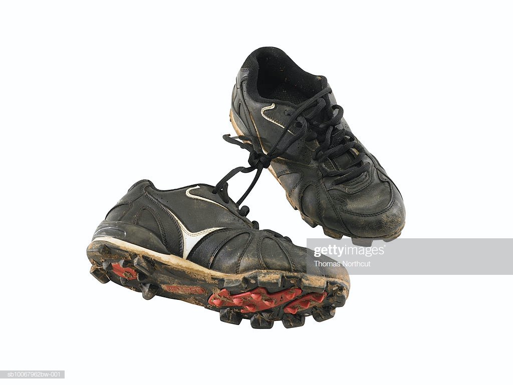 Baseball Cleats On White Background Stock Photo Getty Image