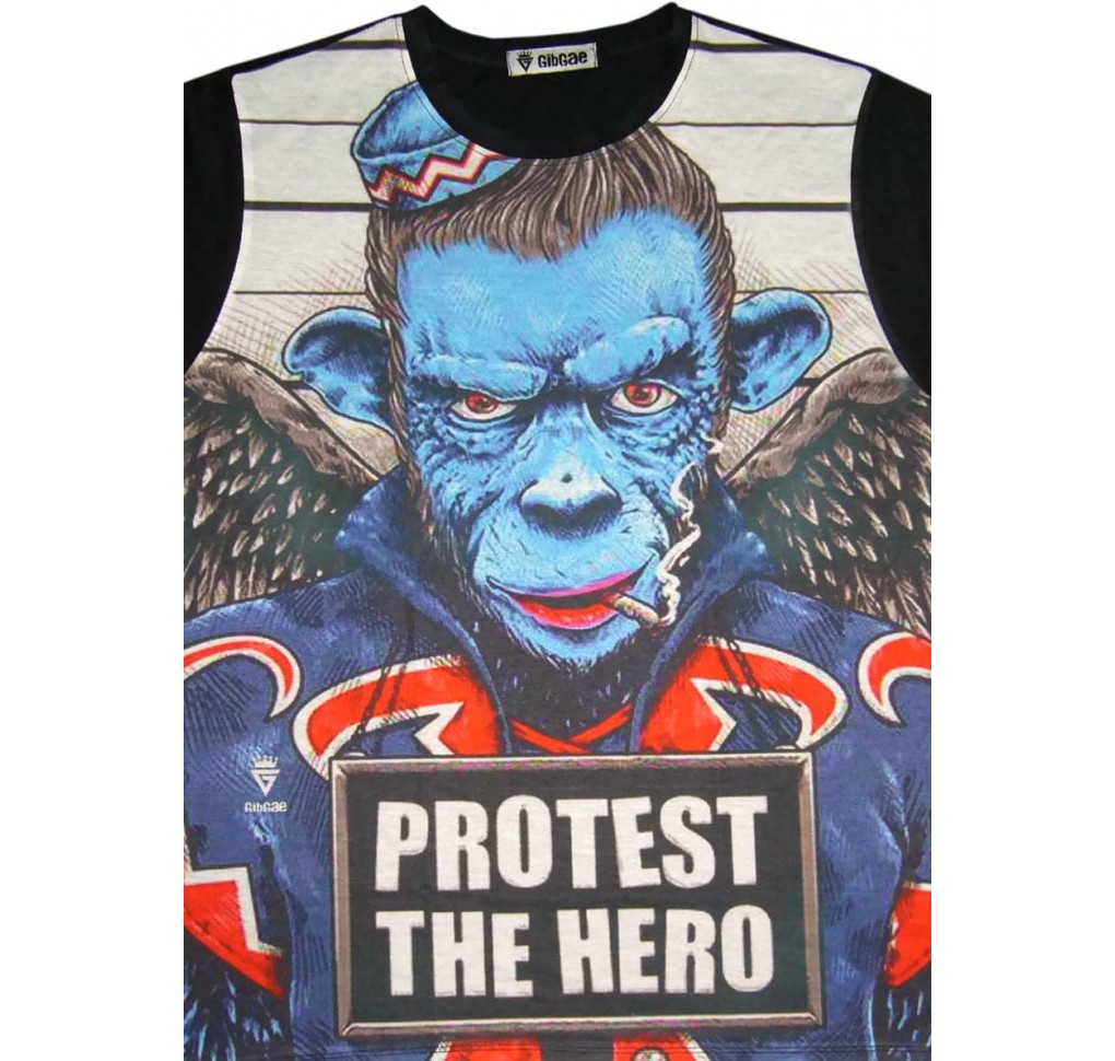 Protest The Hero Chimpanzee Monkey Animal Art Men Women Tee Shirt