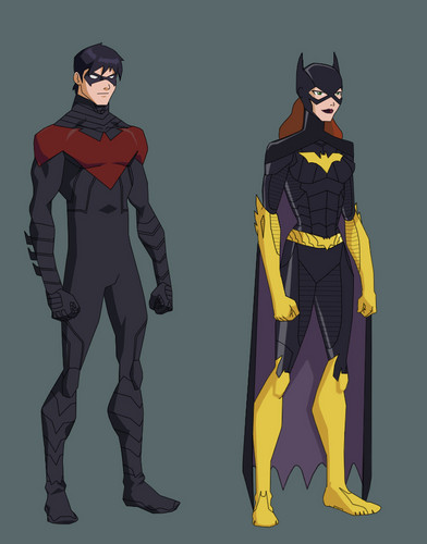 Nightwing and batgirl suit change Doesnt belong to me Wallpaper