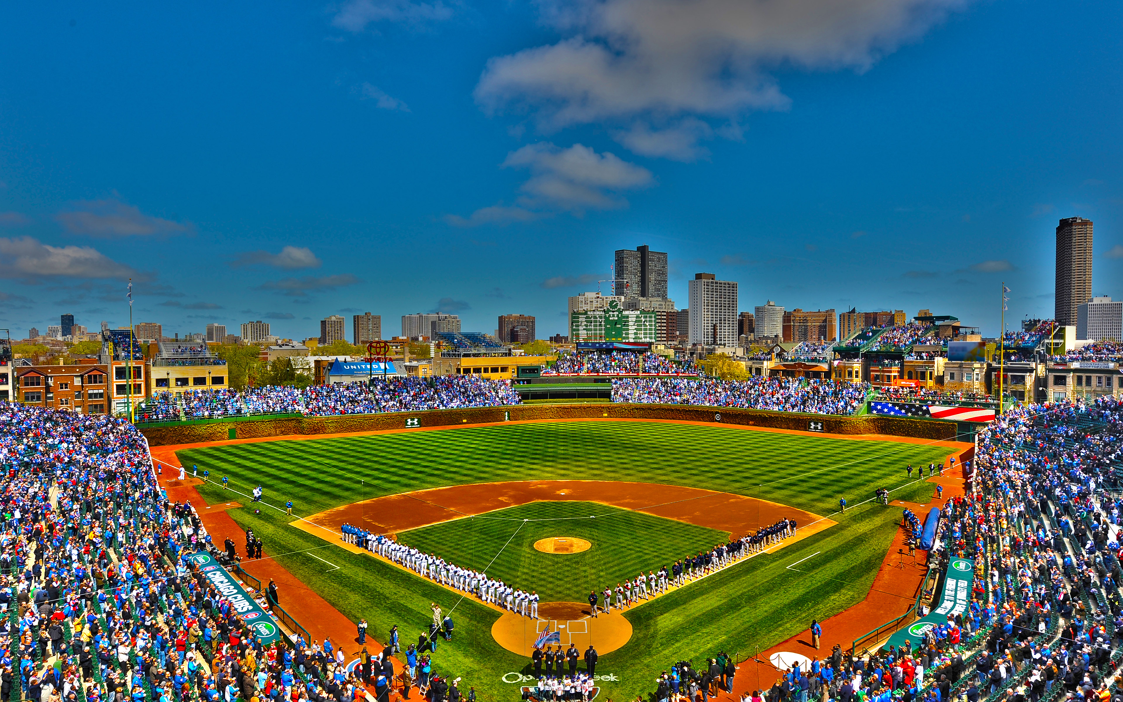 Chicago Cubs Ballpark Wrigley Field Illinois Wallpaper