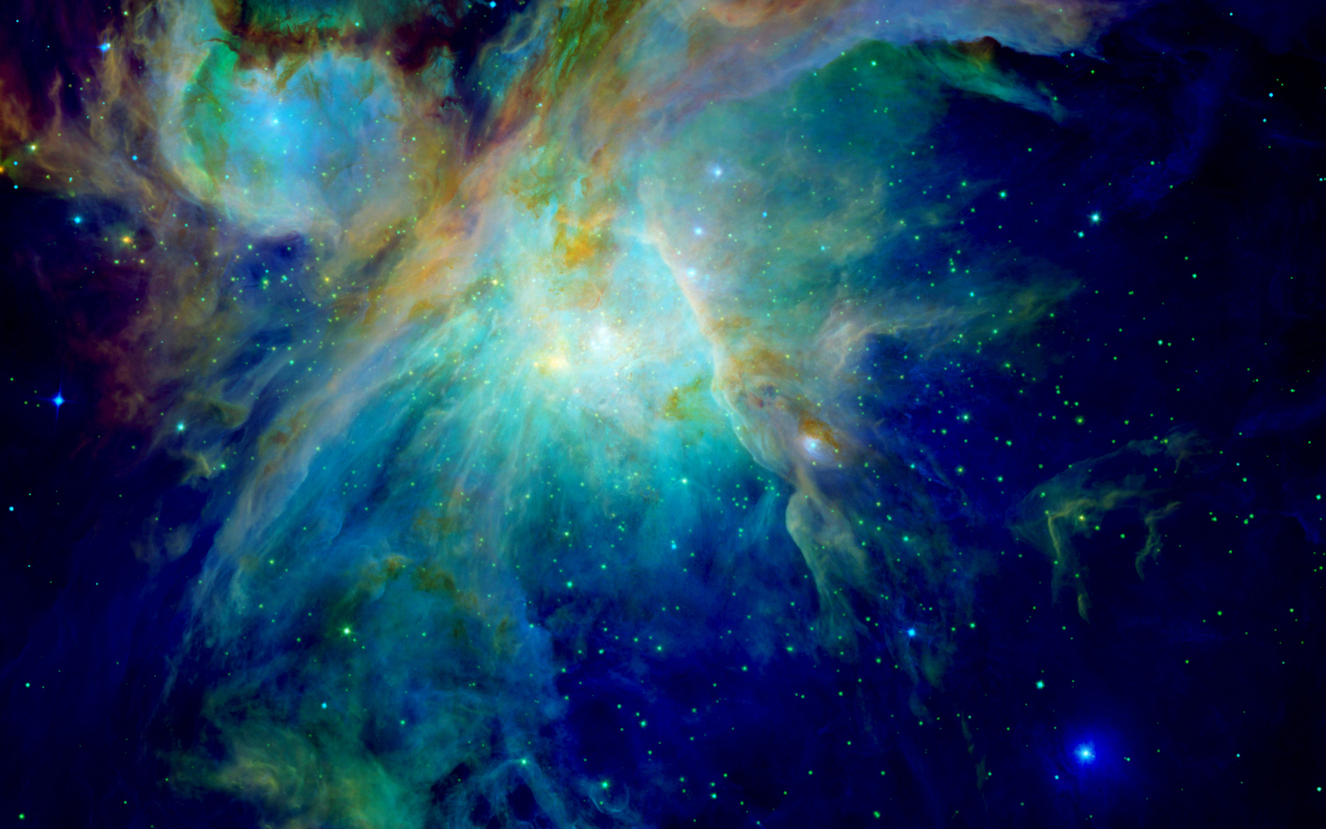 Full HD Wallpaper Space Blue Nebulae Orion Stars By Chris