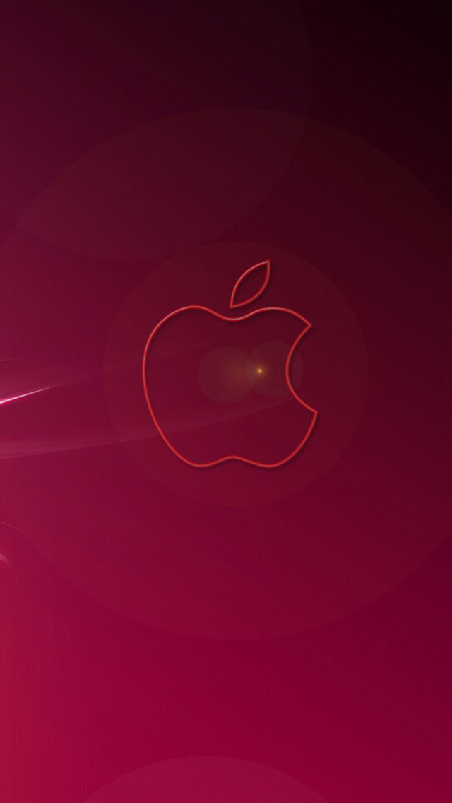 iPhone 5 wallpapers HD   Rose Red Apple logo Backgrounds