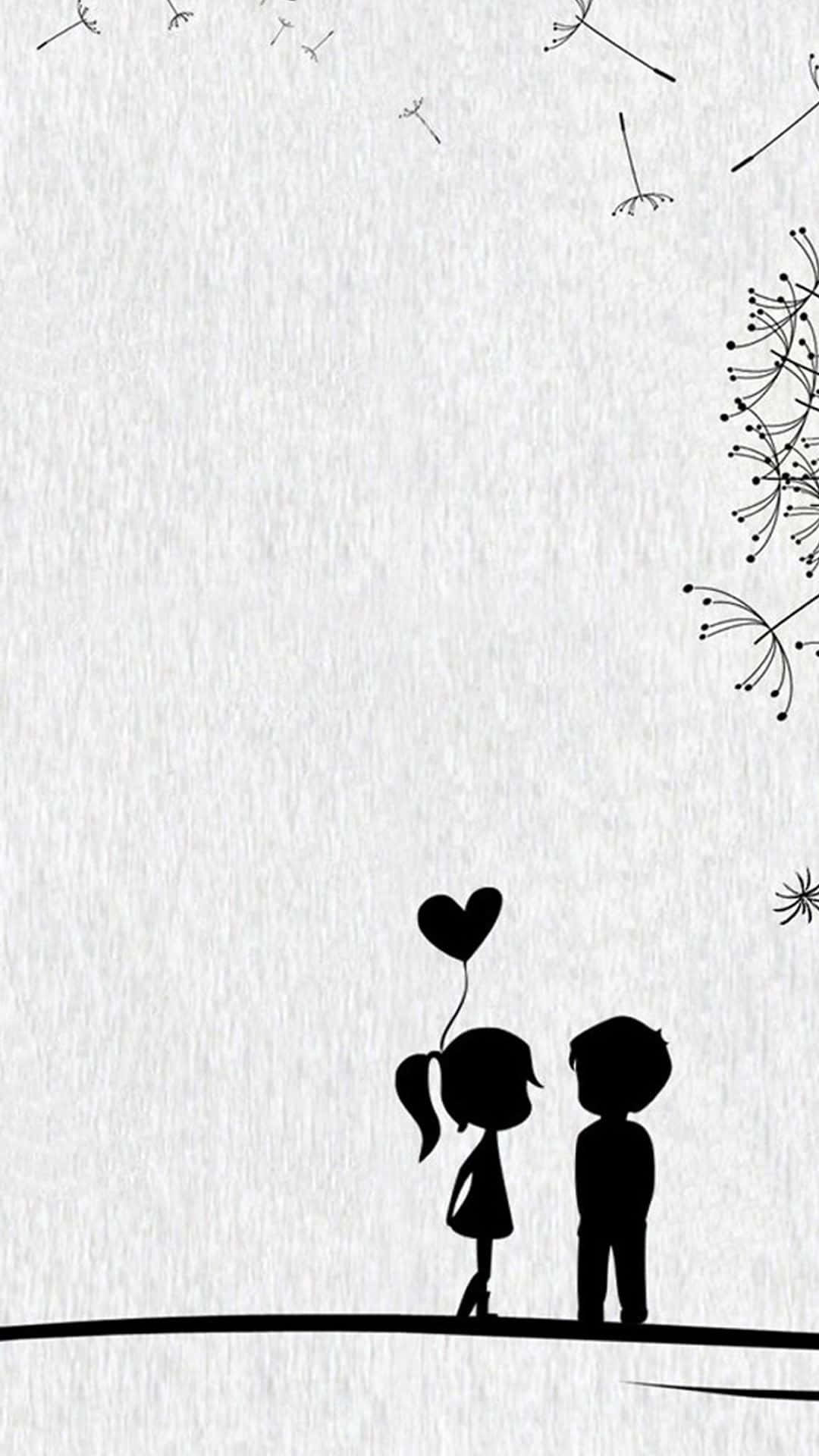 A iPhone Simple Cute Couple Wallpaper