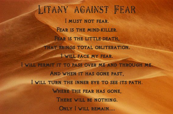 Litany Against Fear Thoughts