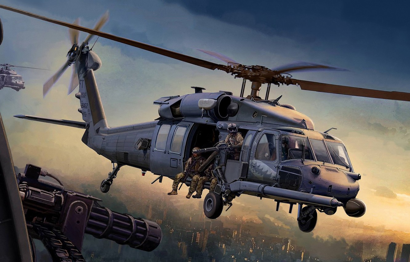 Wallpaper Helicopter Sikorsky Hh 60g Pave Hawk Us Air Force