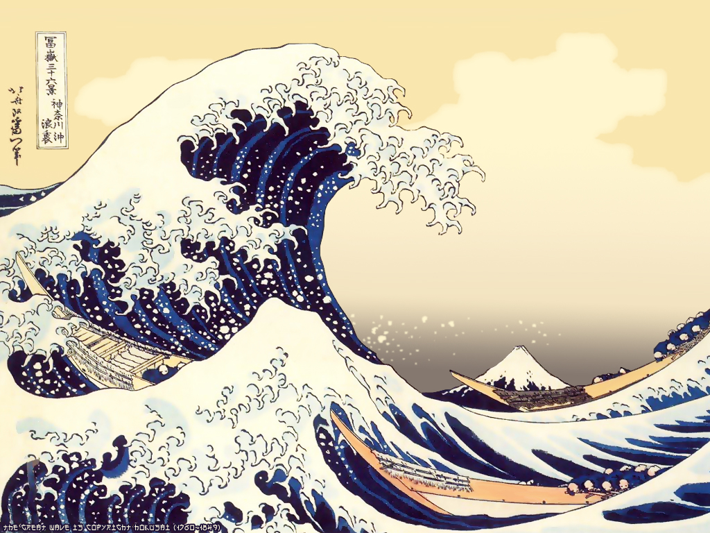 Ukiyo E Wallpaper Hokusai The Great Wave Minitokyo