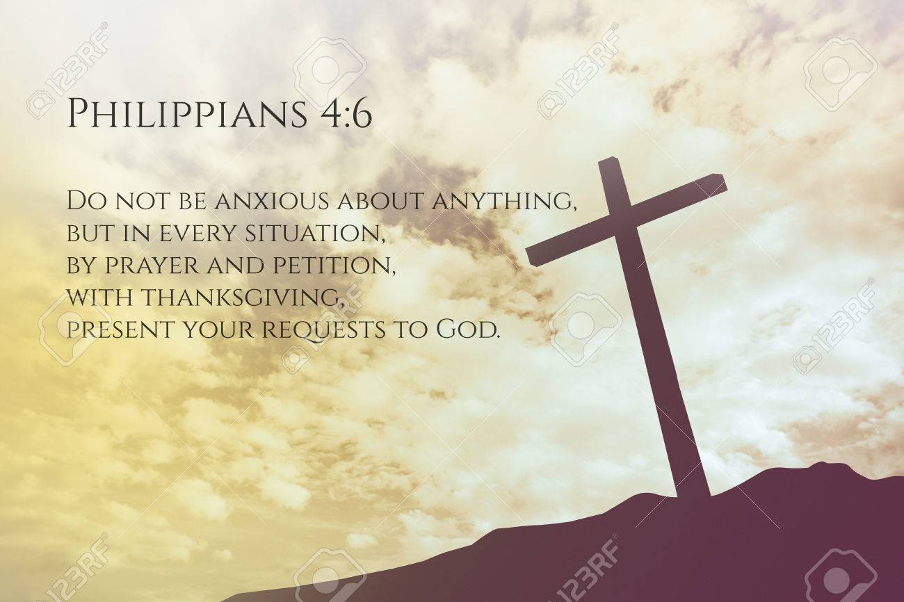 Philippians Vintage Bible Verse Background On One Cross