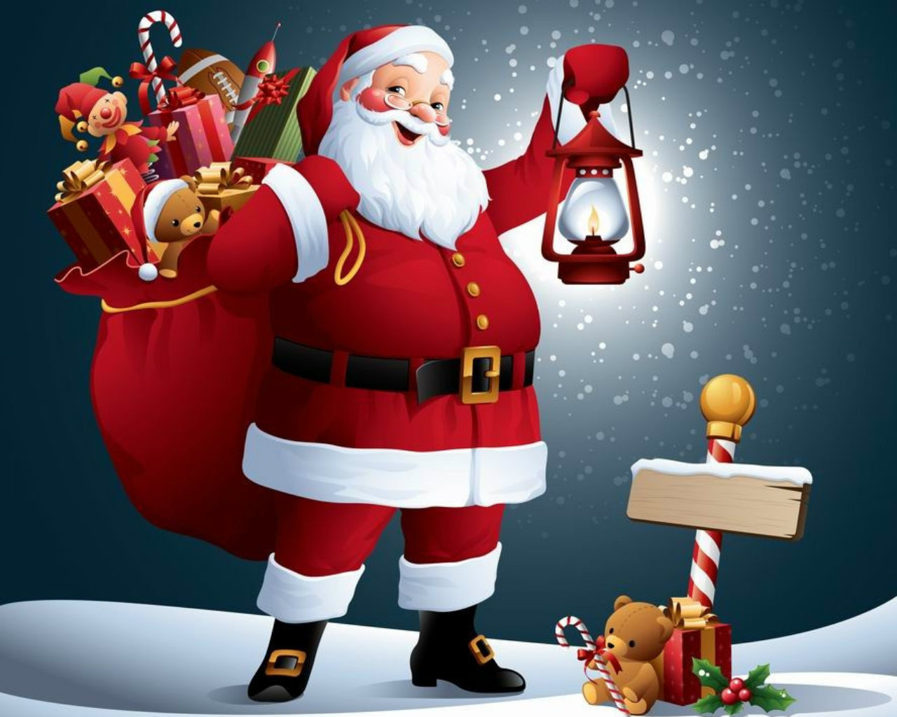 Merry Christmas Santa Claus Wallpaper Puter