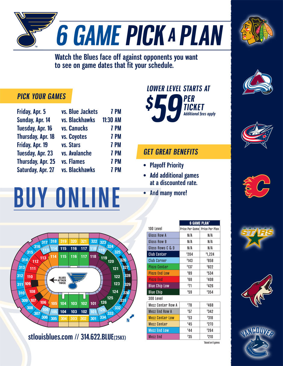 Pick A Plan St Louis Blues Tickets