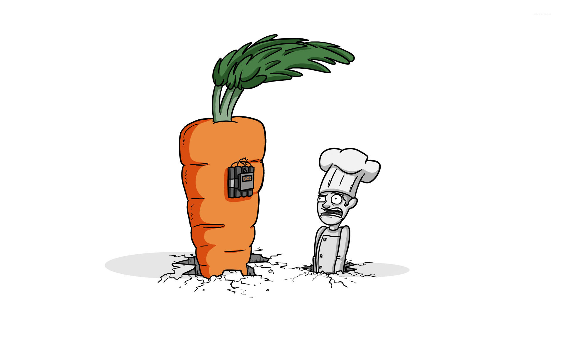 Carrot Bomb Wallpaper Funny