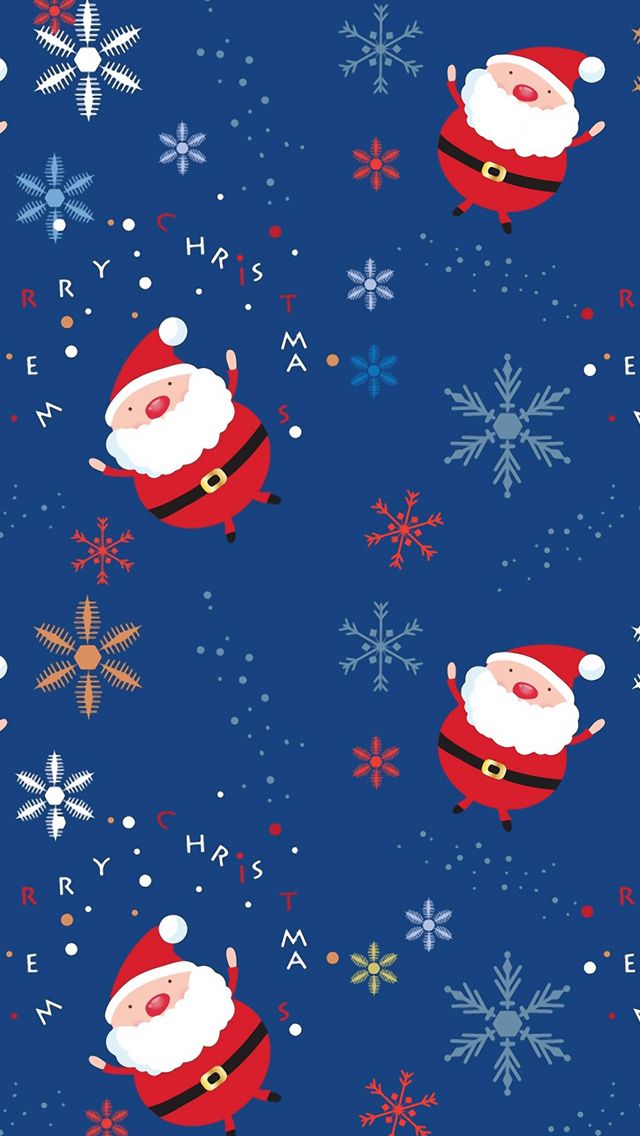 Santa Claus Pattern iPhone 5s Wallpaper