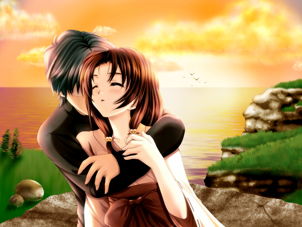 Anime Couple Hd Wallpaper Wallpapersafari 3971