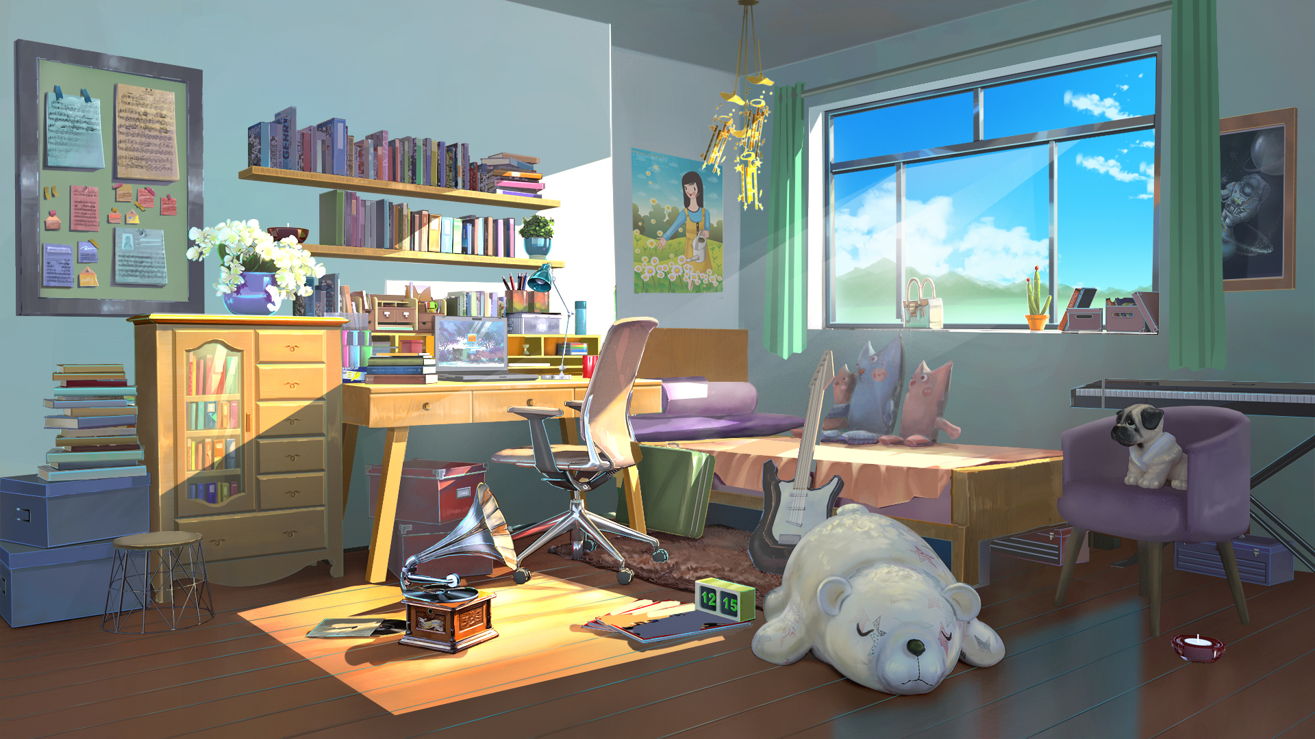 Anime Room HD Wallpaper By Lv