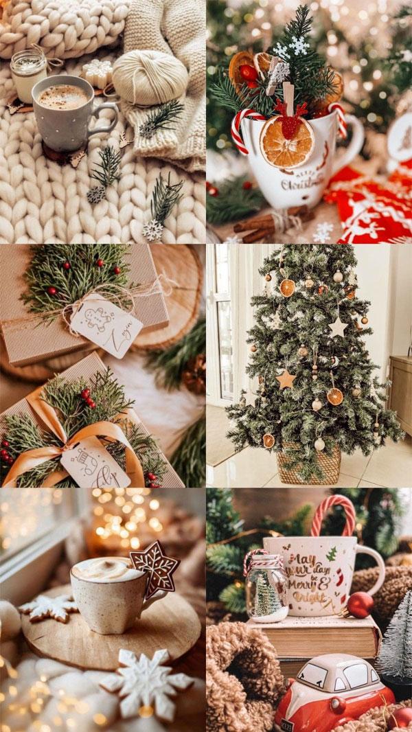  Christmas Collage Aesthetic Ideas Neutral Christmas Collage