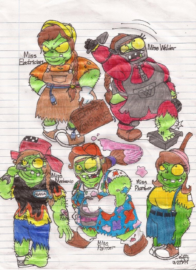Pvz Gw Gender Benders The Digger By Niftynautilus