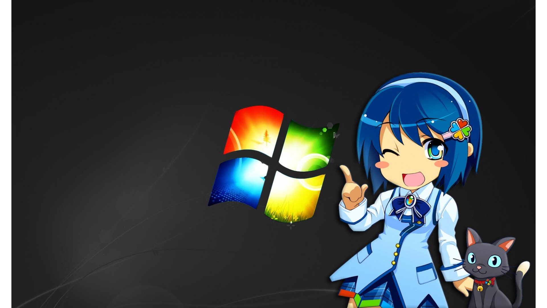 Anime Windows Girl 1920 x 1080 Download Close
